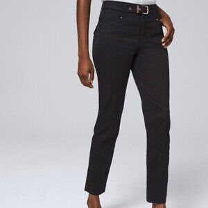 White House Black Market High Rise Utility Slim Ankle Black Pants